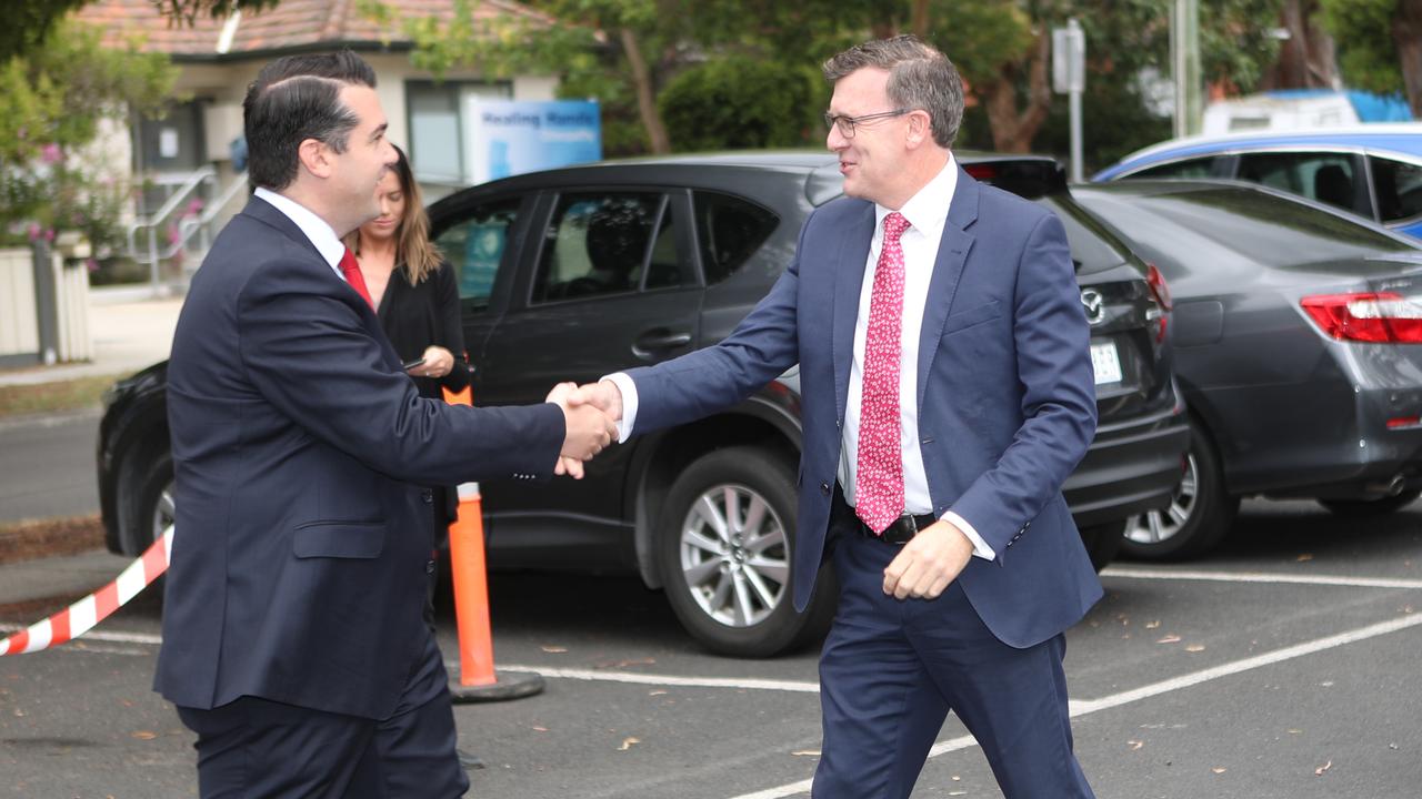 Mr Tudge (right) actually lives in the electorate of Deakin, represented by Michael Sukkar (left), but is able to represent his seat of Aston due to a special exemption that allows MPs to nominate their electoral office as their address for voting purposes.