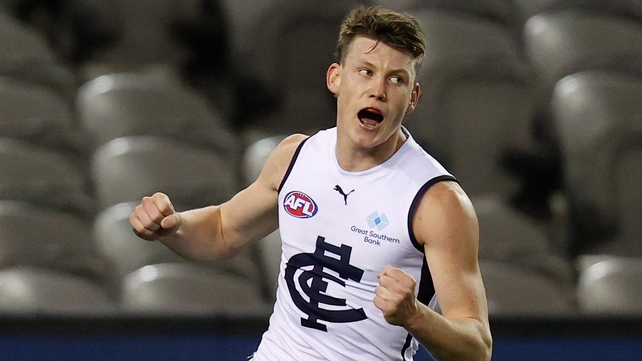 Carlton’s Sam Walsh is destined for the top if he’s not already there yet. Picture: AFL Photos via Getty Images