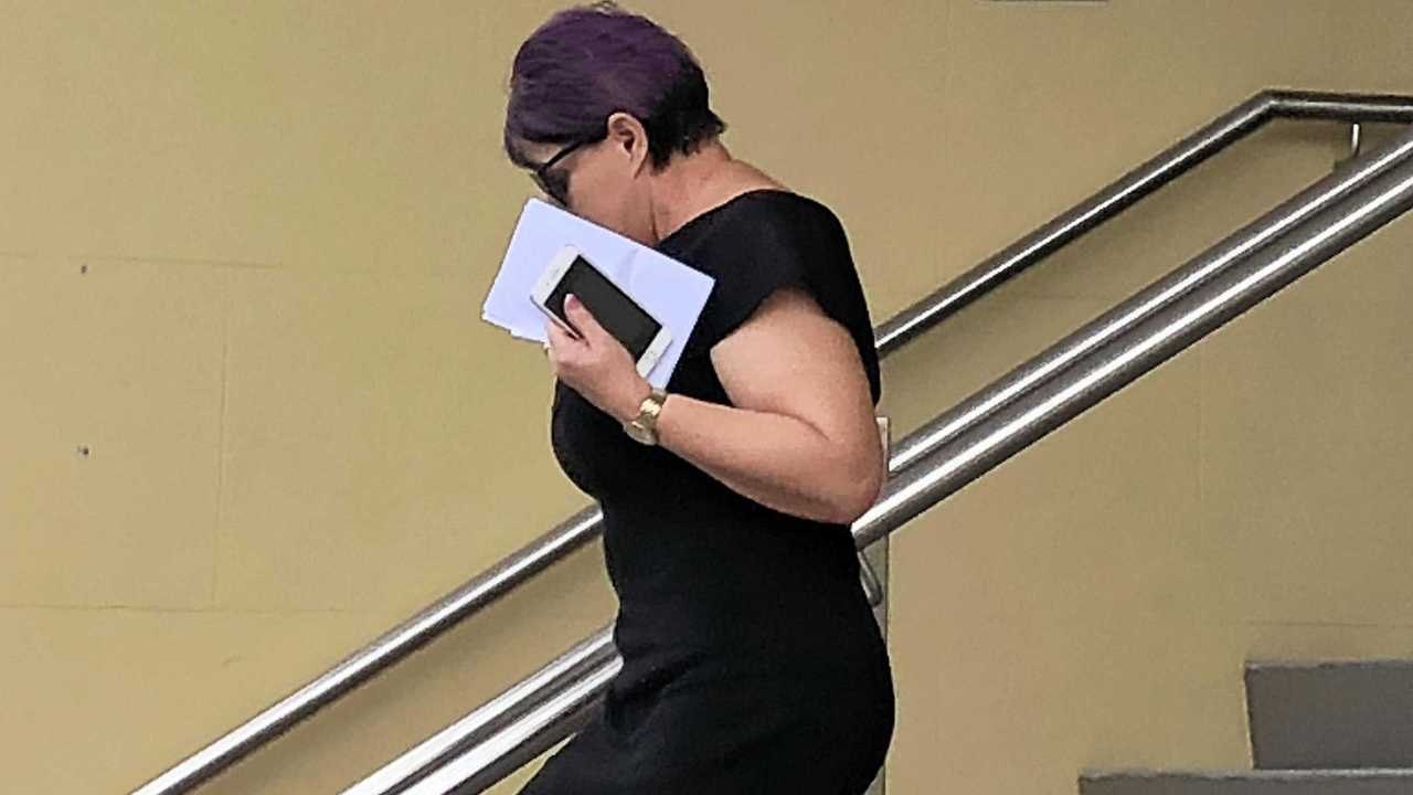 Brenda Leanne Macklin leaves Mackay Magistrates Court in 2018. She has now pleaded guilty to fraud totalling $1.5m and has been jailed for 7.5 years. Picture: Troy Kippen