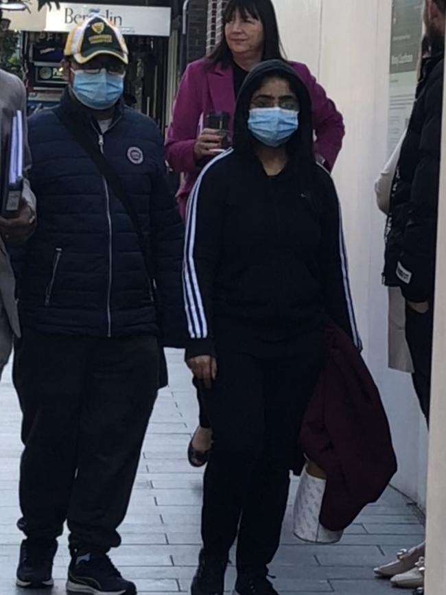 Vansh Khanna (right) , 18, of Lane Cove, with his sister, outside Manly Local Court on Thursday, July 20 Picture: Jim O'Rourke