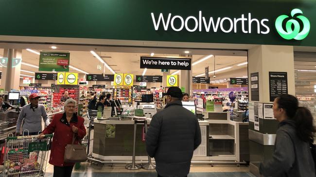 Shoppers brave the first morning of Woolworths Blacktown's dedicated shopping hour for the elderly and disabled in the face of the coronavirus outbreak.