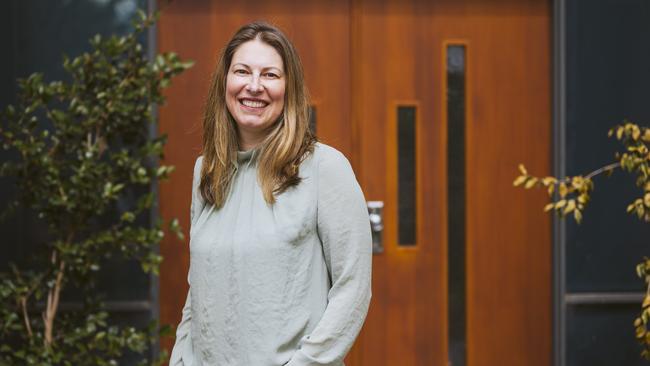 Technology Council CEO Kate Pounder her home in Canberra. Picture: Jamila Toderas/The Australian