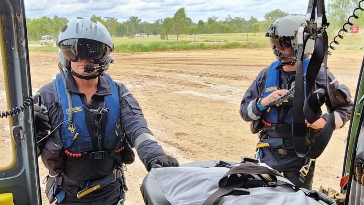 RACQ CQ Rescue clocked in more than 2200km in the air over February 18 to 19 in a series of missions that took them from Hamilton Island in the east to isolated mine sites in the west. Picture: Contributed