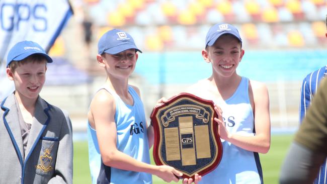 Brisbane Grammar won the Junior Track and Field Championships today by the smallest of margins.