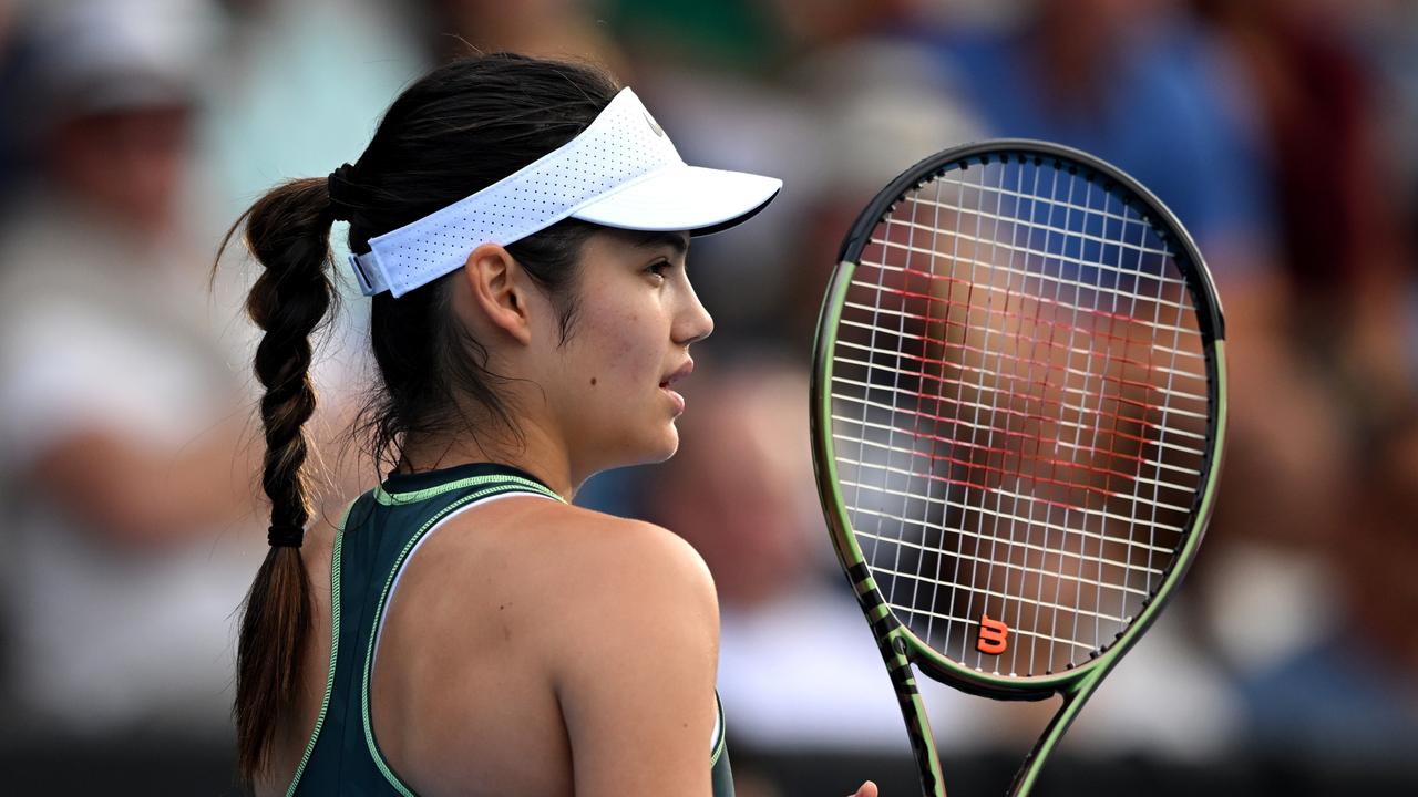 Emma Raducanu, who won the US Open as an 18-year-old, will play in the Kooyong Classic after she faces Naomi Osaka in a charity match on Tuesday night. Picture: Hannah Peters / Getty Images