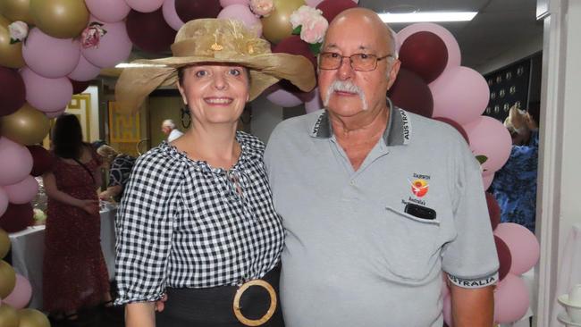 Christine Service and Barry Hamilton at the Hervey Bay RSL Melbourne Cup luncheon.