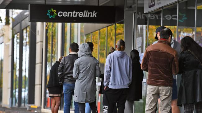 Millions of Australians have been forced to go on government payment schemes due to the coronavirus pandemic. Picture: William West / AFP