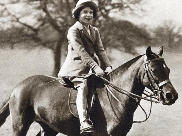 Princess Elizabeth riding her pony in Windsor Great Park. Picture: Ann Ronan Pictures/Print Collector/Getty Images