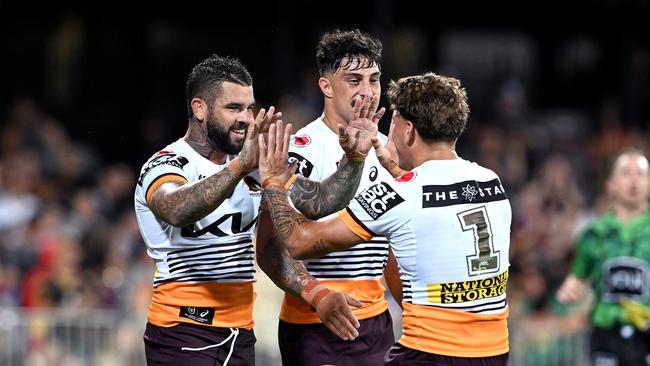 Adam Reynolds has been in terrific form for Brisbane and is ready for an Origin recall according to his former South Sydney coach. Picture: Bradley Kanaris/Getty Images