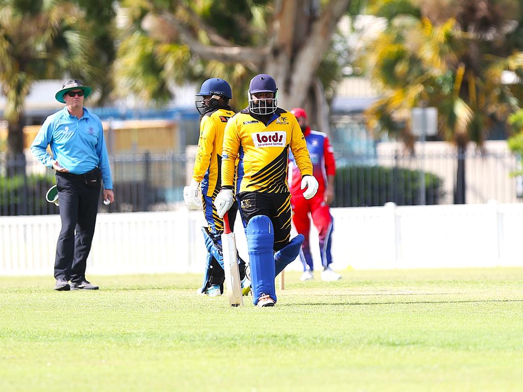 Norths Spicy Bite v Mulgrave Punjabi at Griffiths Park. Cricket Far North Second grade 2025. Photo: Gyan-Reece Rocha.