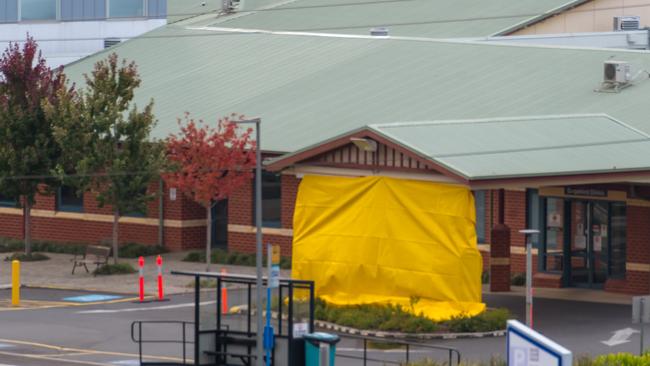 The North West Regional Hospital is seen closed in Burnie, Tasmania.