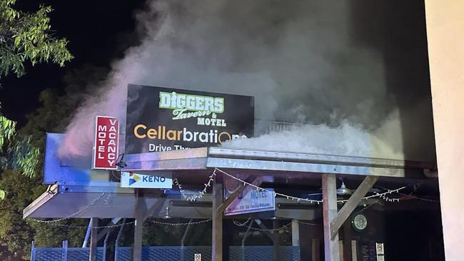 A fire tore through Diggers Tavern in Bellingen around 2am on Tuesday, October 8.