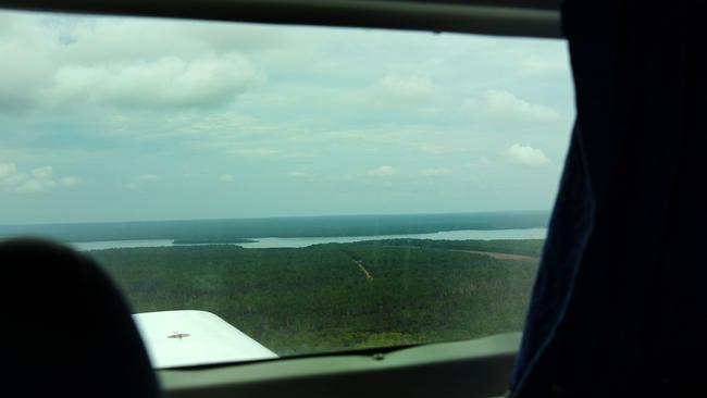 Minister Selena Uibo flies into Pirlangimpi for a remote housing handover. Picture: (A)manda Parkinson