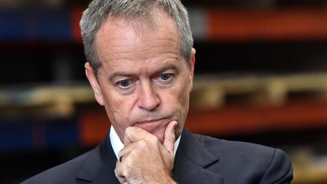 Bill Shorten during an election campaign visit to Burnie, Tasmania, in May. Picture: AAP