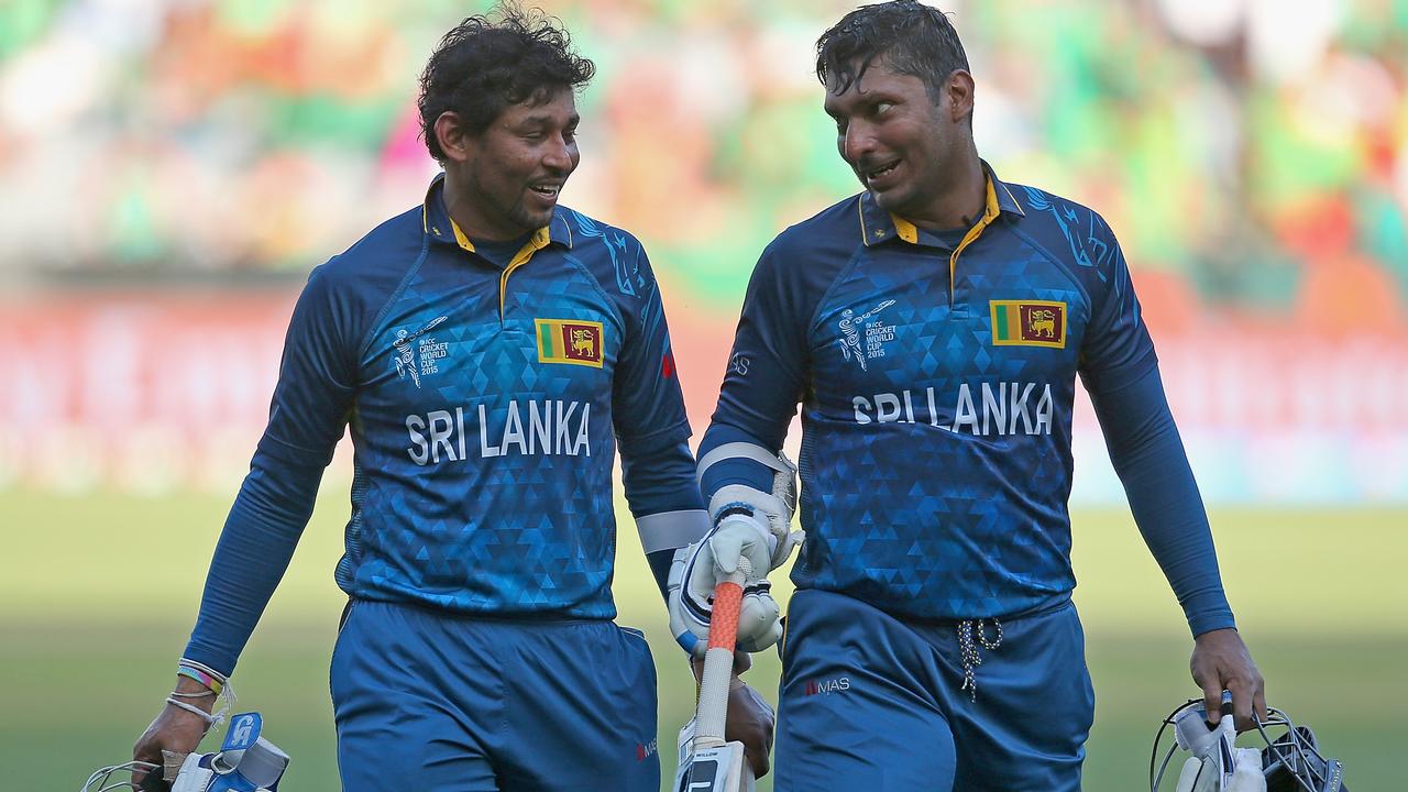 Tillakaratne Dilshan, pictured with Kumar Sangakkara, will suit up for Endeavour Hills this season.