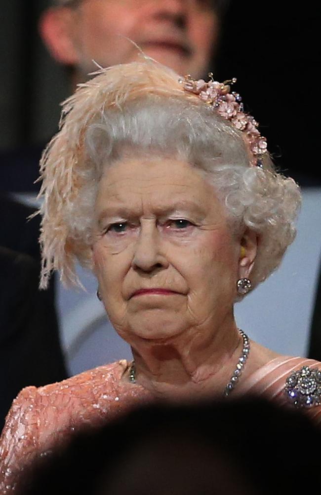 The Queen did not look impressed. Picture: Ian MacNicol/Getty Images