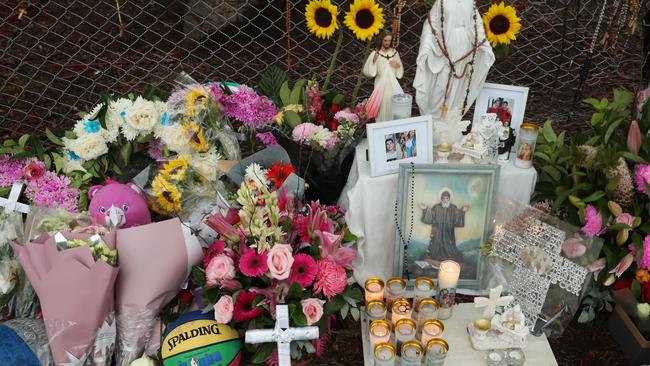 Some of the messages left at the crash site at Bettington Rd after the tragedy on February 1. Picture: John Grainger