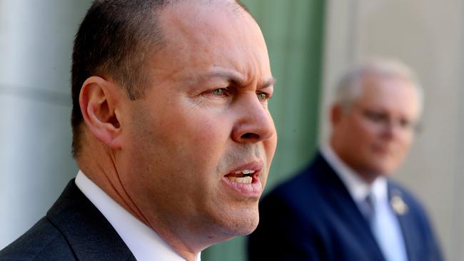 Prime Minister Scott Morrison along with Treasurer Josh Frydenberg are set to announce an economic recovery plan. Picture: Adam Taylor