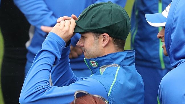 Callum Ferguson of Australia receives his baggy green cap prior to day one of the Second Test match between Australia and South Africa in November 2016. Picture: Getty Images