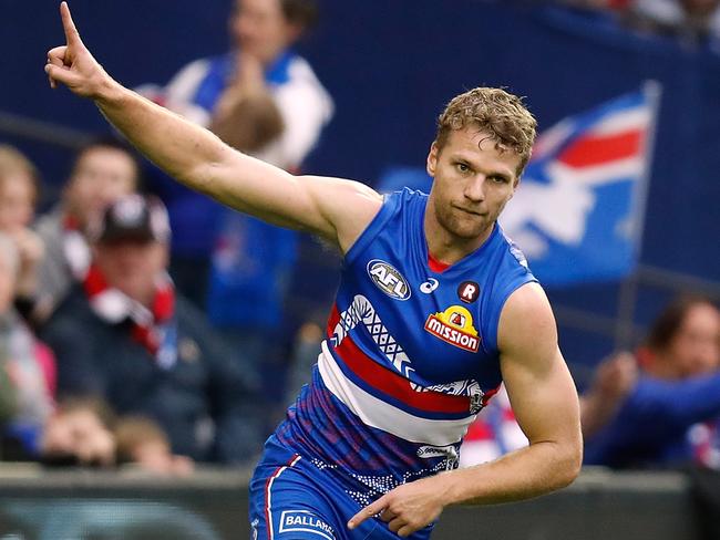 Jake Stringer is out of the Bulldogs. Picture: Getty Images