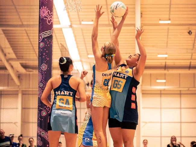 USC Thunder’s Jada Delaney in action. Picture: Netball Queensland.