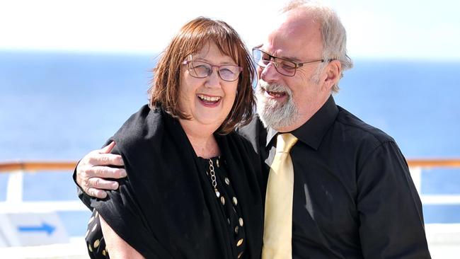 Linda and Stephen Lavender on the Ruby Princess.