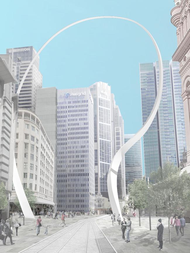 The updated design increases the cost of the project to $11.3 million but reduces the height of the Cloud Arch from 75m to 58m.