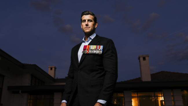 Ben Roberts-Smith on Anzac Day; ‘I gave everything to fight for this country,’ he told The Australian in August last year. Picture: Sean Davey