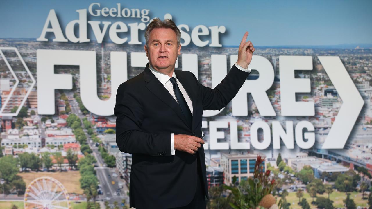 Leading demographer Bernard Salt presents at Future Geelong at GMHBA Stadium on March 1. Picture: Alan Barber