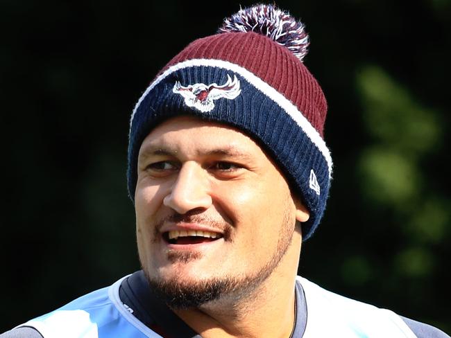 Willie Mason during Manly Sea Eagles training at the Sydney Academy of Sport, Narrabeen. pic Mark Evans