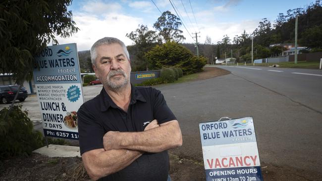 Blue Waters Hotel manager Alan Burdon at Orford. Picture: Chris Kidd