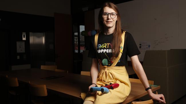 Lake Hopkins UTAS student who was involved with developing a PS5 game called Party Poppers. Picture: Nikki Davis-Jones
