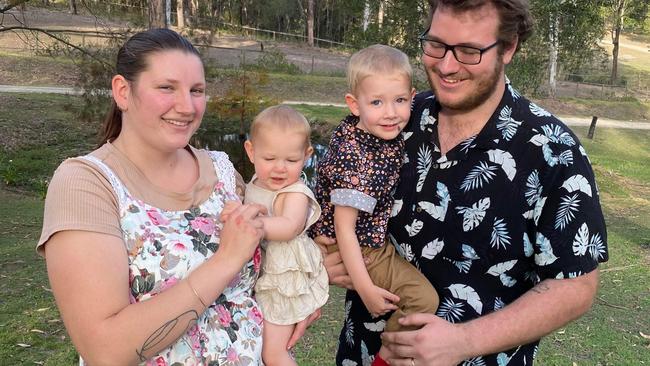 Leah Stuart with her family. Picture: Supplied