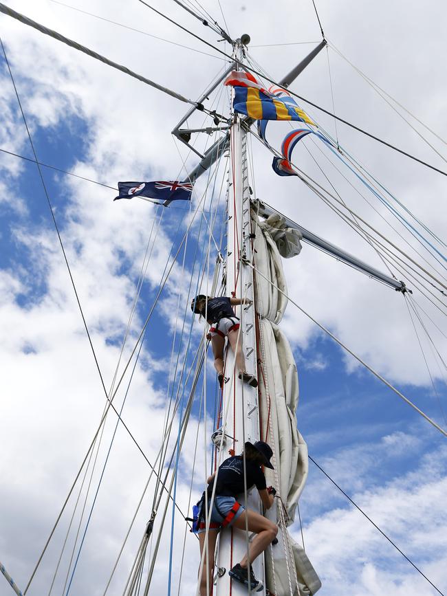 Australian Wooden Boat Festival - Parade of Sail pictured from the Young Endeavor PICTURE: MATT THOMPSON
