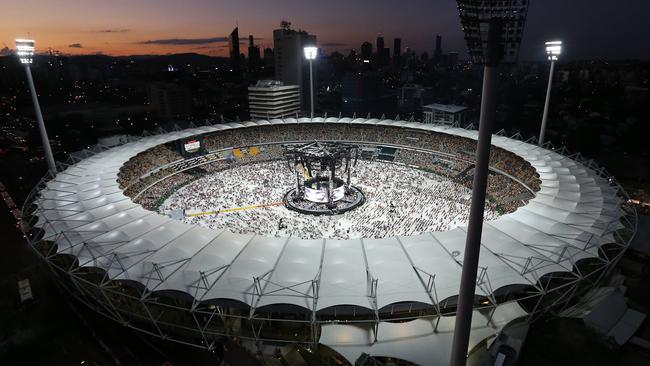 The Gabba, the venue for superstar Adele’s two Brisbane shows, has the skinniest seats. Picture: Jack Tran