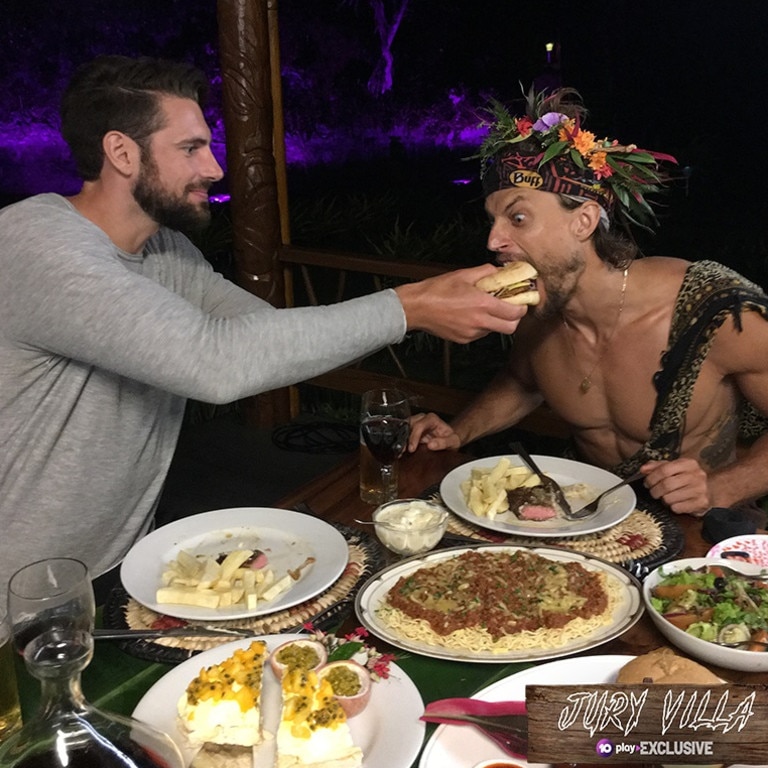 Shaun and David in the Survivor jury villa.