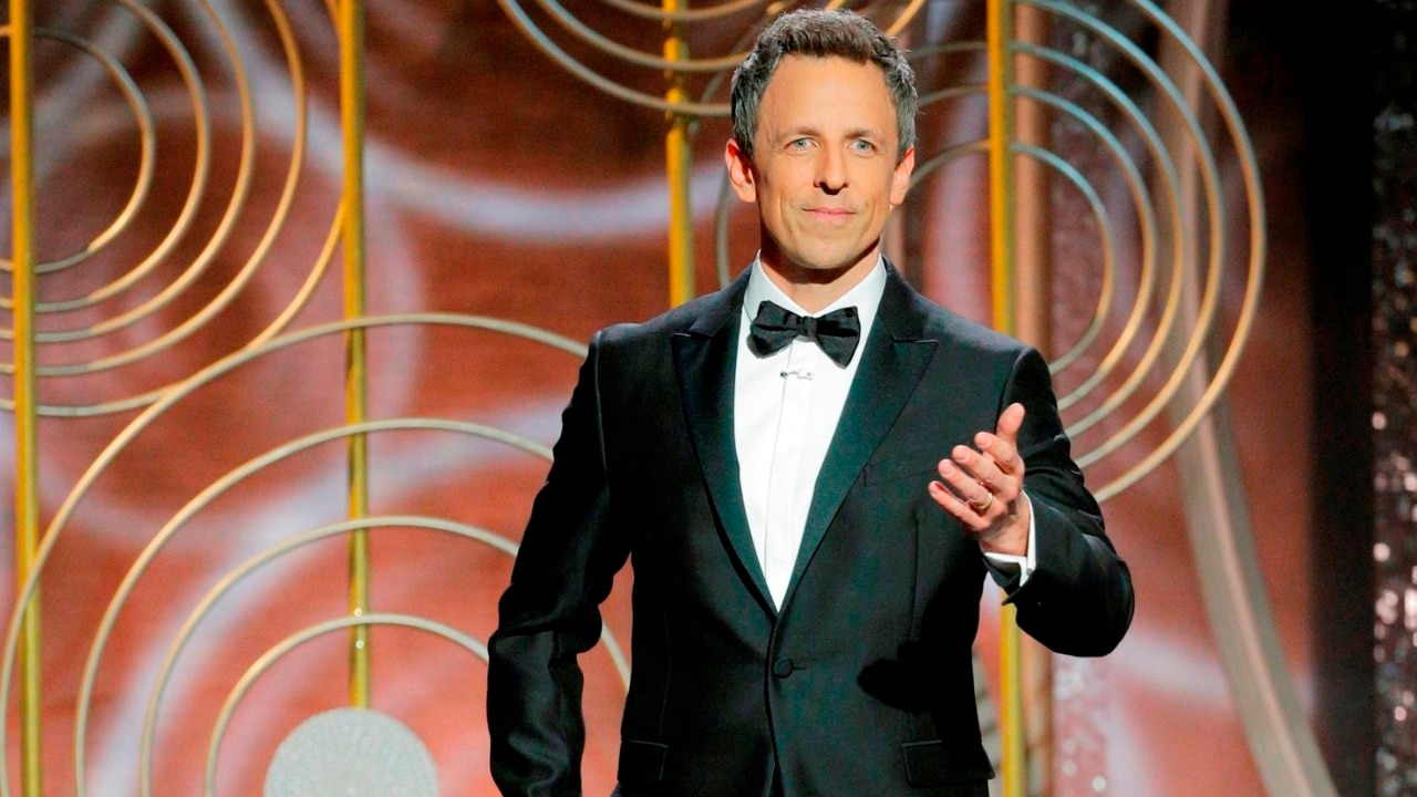 Myers skewers Hollywood in Golden Globe opening monologue