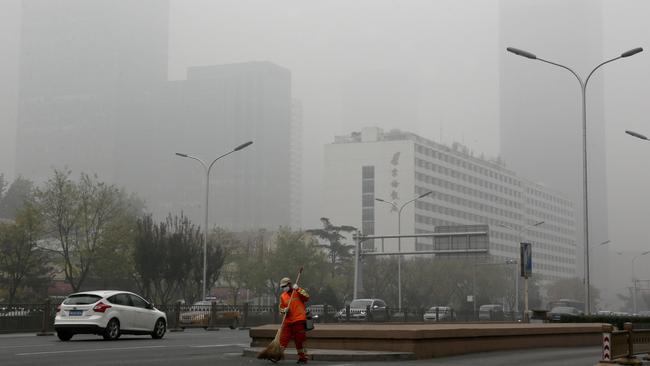 China’s emissions were rising again by April 7, the day of the biggest global decline. Picture: AP