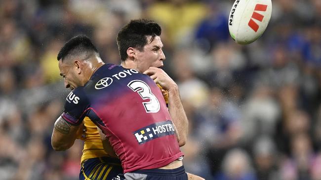 Valentine Holmes avoided a ban for a high tackle on Mitch Moses in round 21. Picture; Ian Hitchcock/Getty Images