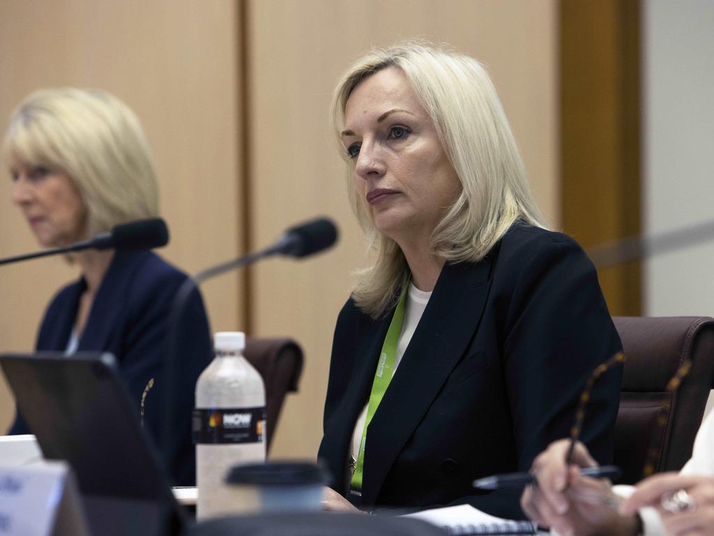 Australia Post chief executive Christine Holgate during Senate estimates in Canberra. Picture: NCA NewsWire/Gary Ramage