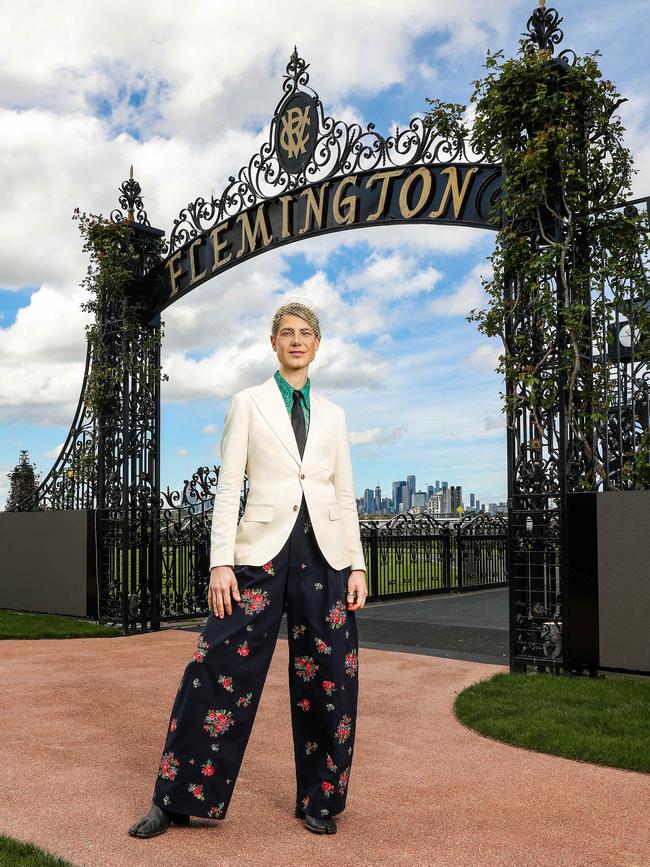 Melbourne Cup Carnival ambassador Christian Wilkins at Flemington. Picture: Ian Currie