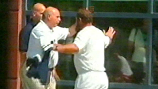 Video footage of Damir Dokic being evicted from the US Open in August 2000. Picture: Channel 9