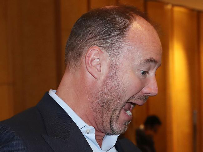 20/11/19: Luke Sayers and treasurer, Josh Frydenberg at the Business Council of Australia Annual Dinner in Sydney. John Feder/The Australian.