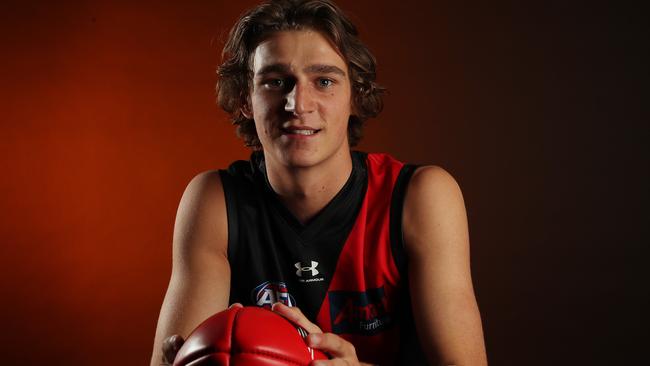 AFL Draft. Day 2. 29/11/2019. Harry Jones after being drafted to the Essendon FC at pick number 30 . Pic: Michael Klein