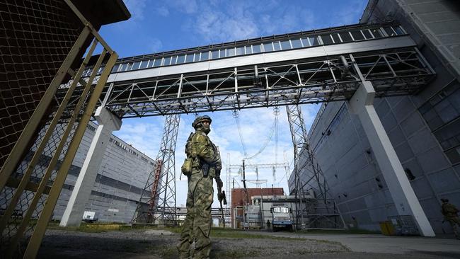 Russian troops control the nuclear station in Zaporizhzhia, Europe’s biggest. Picture: AP