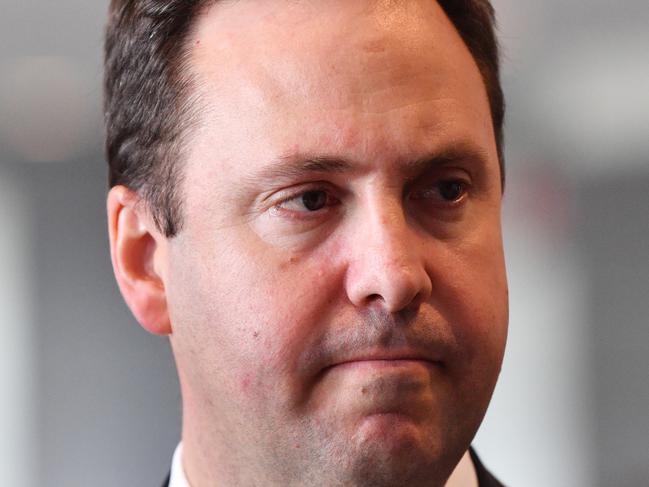 Minister for Trade Steve Ciobo speaks to the media during a press conference at the Adelaide Convention Centre in Adelaide, Wednesday, June 13, 2018. (AAP Image/David Mariuz) NO ARCHIVING