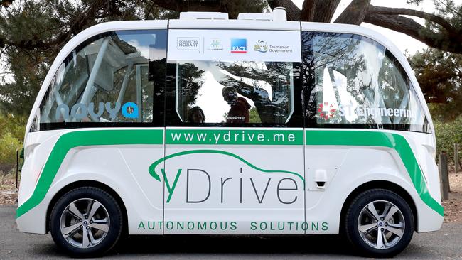 Driverless bus demonstration at Sandy Bay. Picture: Nikki Davis-Jones.