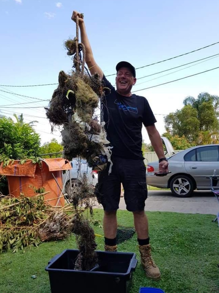 Environmental divers clean up the Gold Coast Seaway. This year they removed 1.75 tonnes from the waterways. Picture: supplied