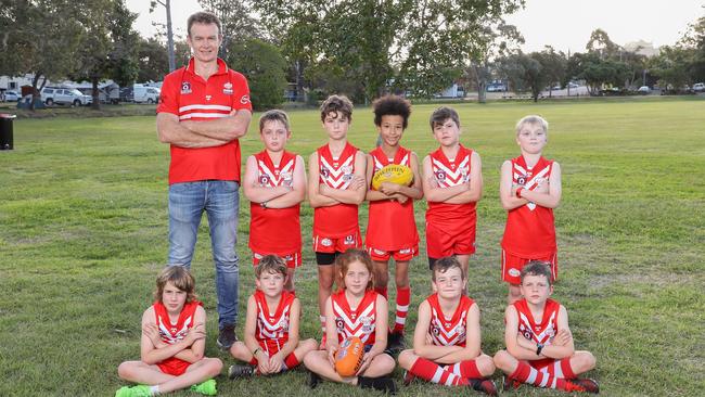 TOP TALENT: The coach and players of the Lismore Swans Junior Australian football Club U8.5 team are chock-full of talent.