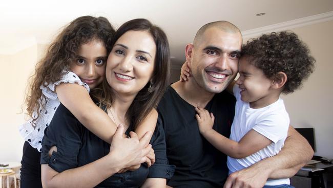 Eva and Antone Khoury, with children Chanel and Issac. Picture: rsineh Houspian